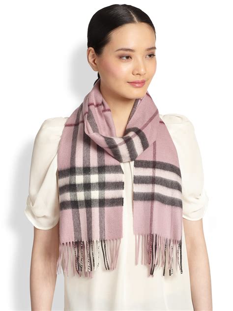 burberry pink plaid scarf.